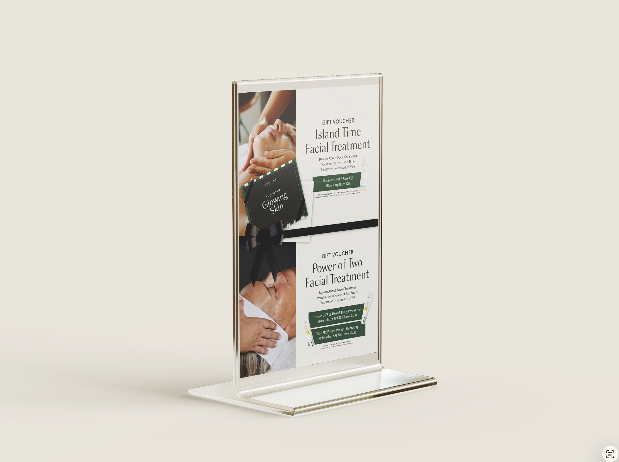 Island Time and Power of Two Christmas offer display