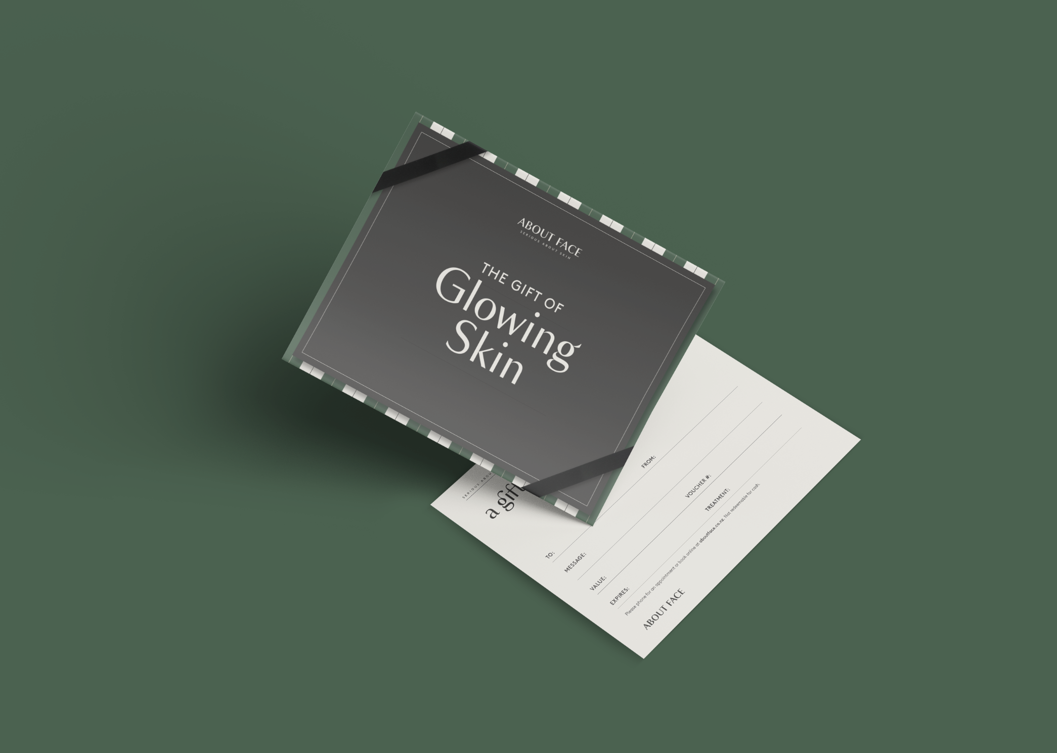 The Gift of Glowing Skin Christmas voucher mockup