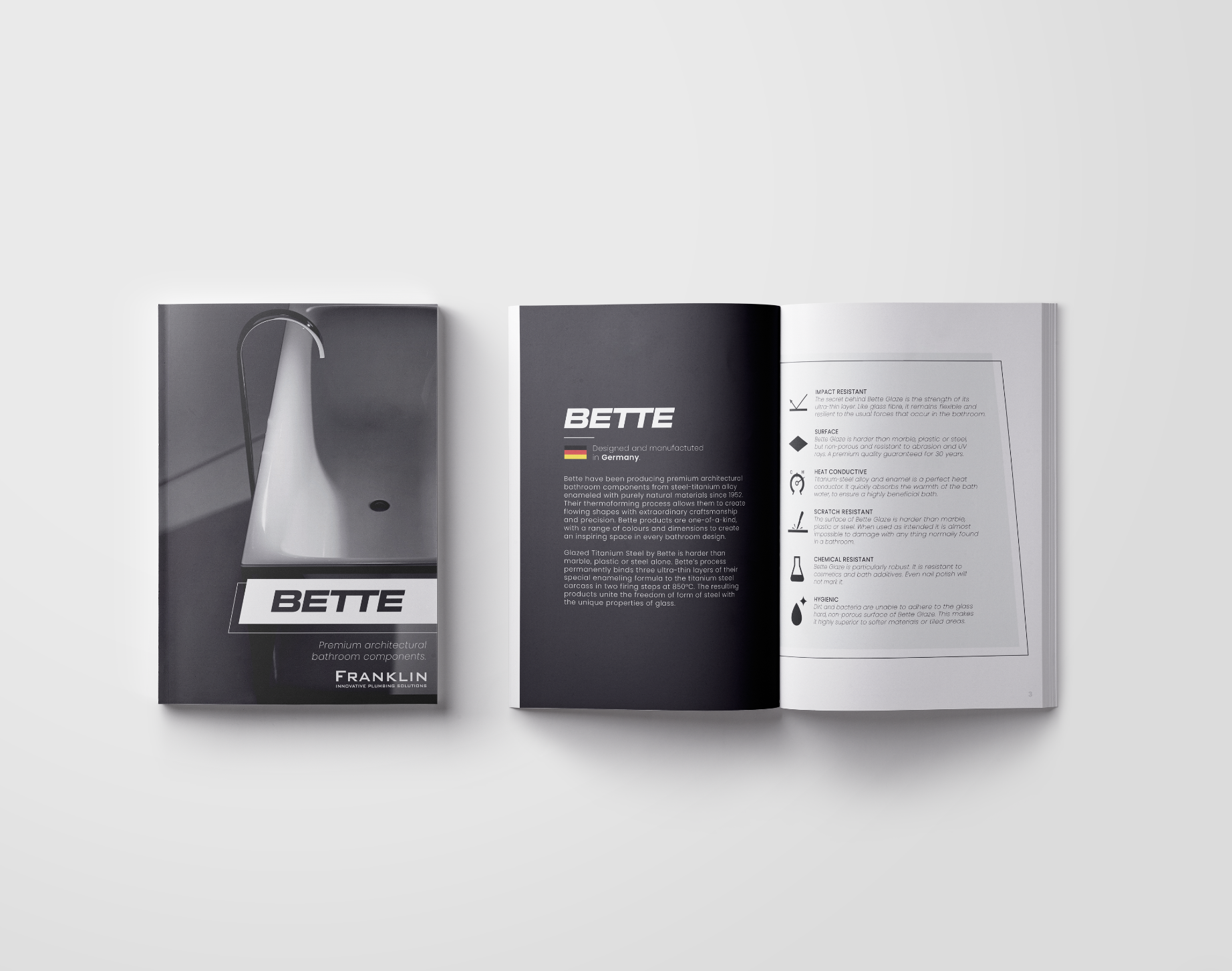 Bette brochure front cover and opening spread