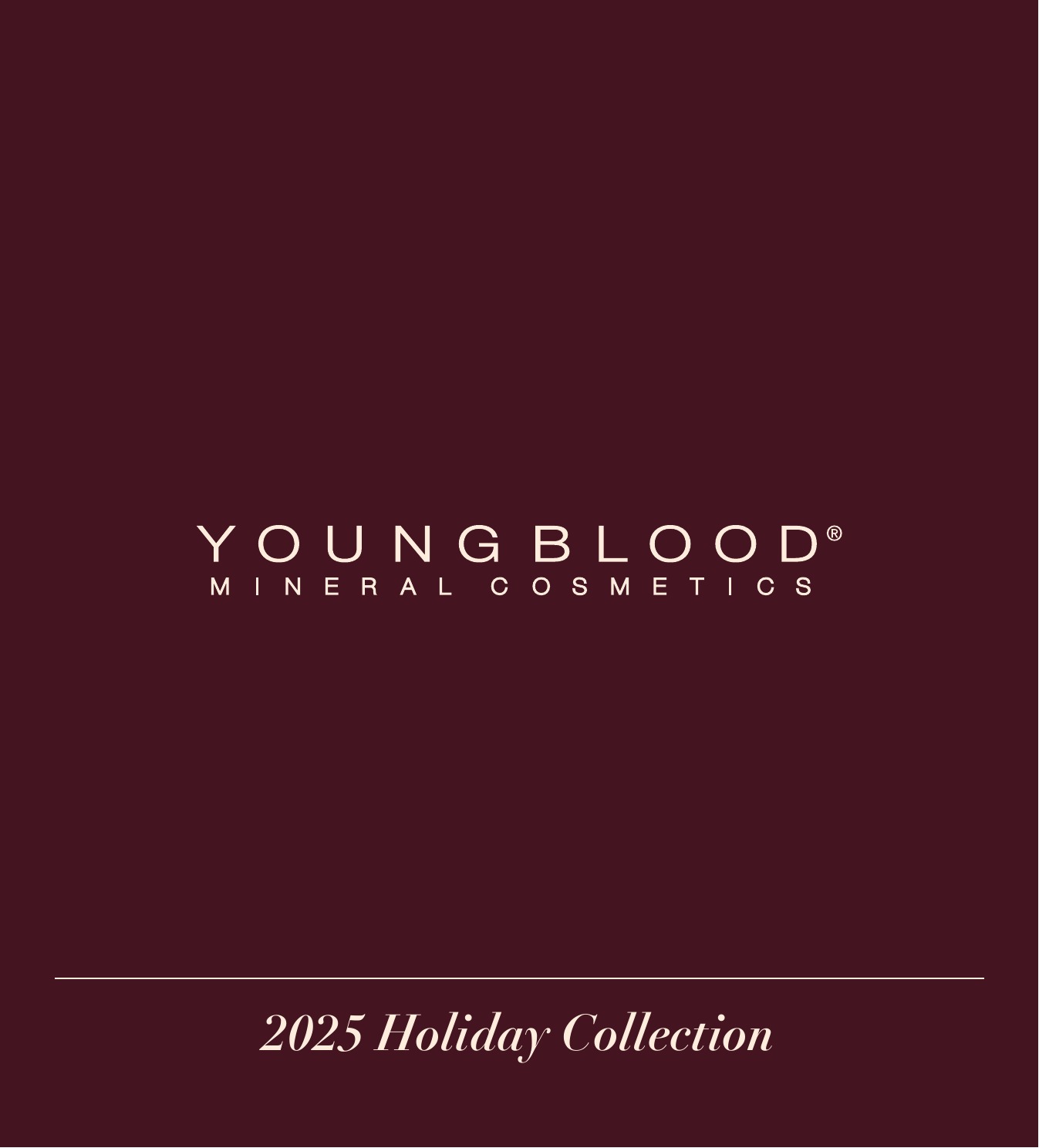 Youngblood 2025 Holiday Collection brochure front cover