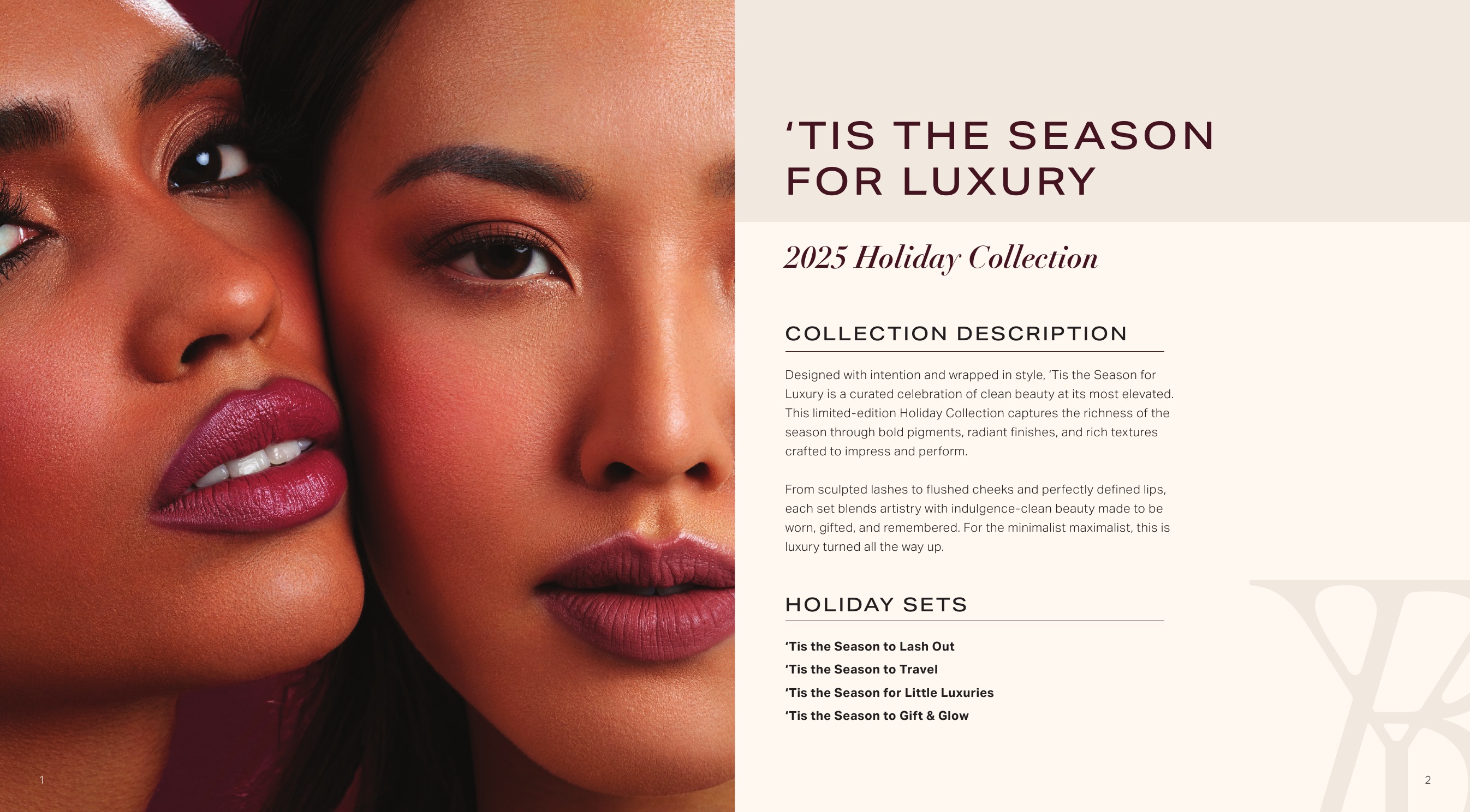 Youngblood holiday collection opening spread