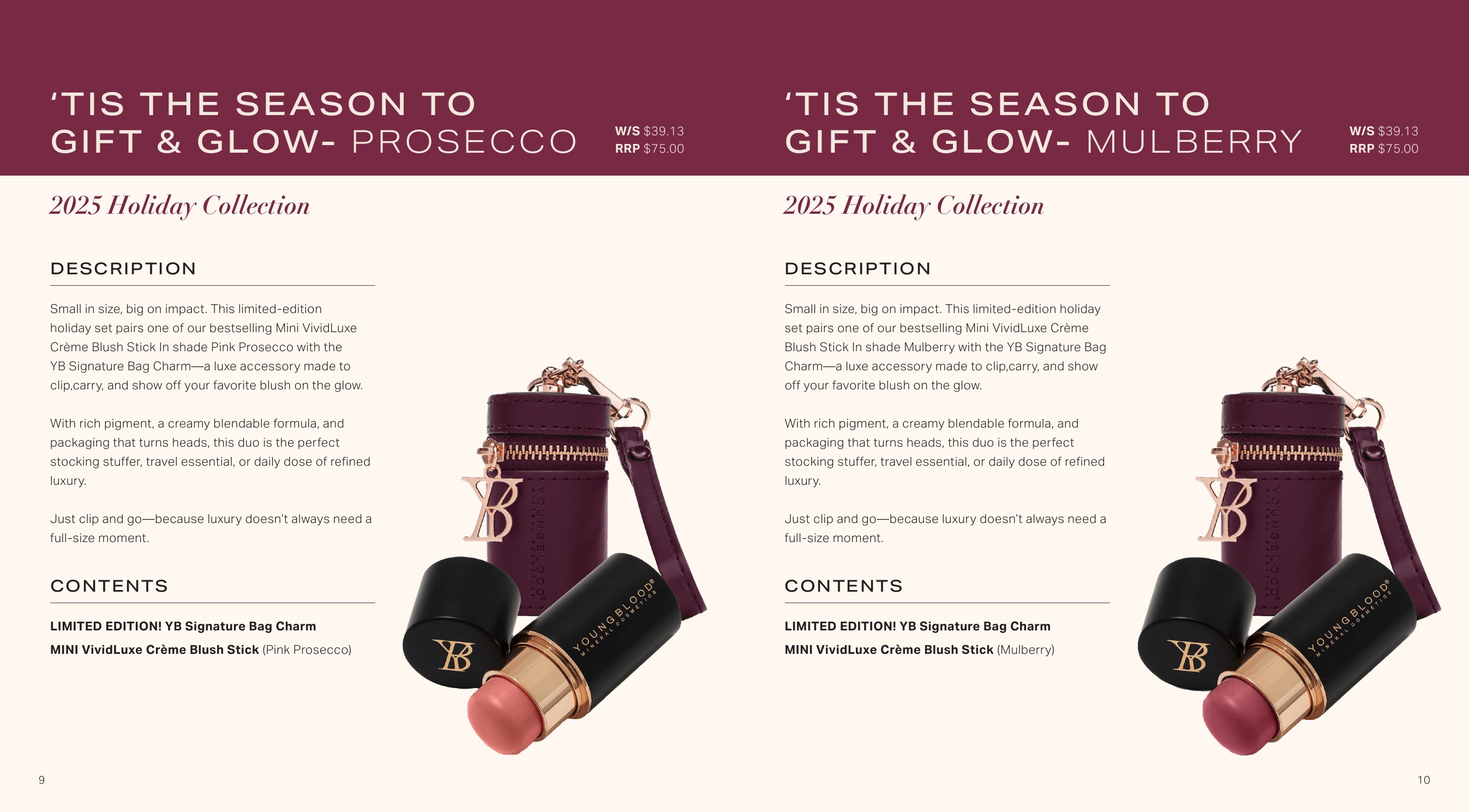 Youngblood Gift and Glow Prosecco and Mulberry spread
