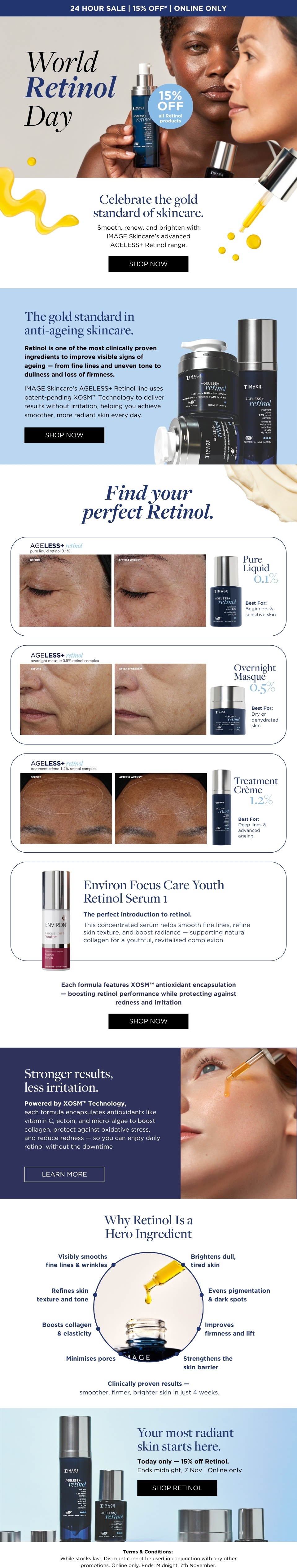 IMAGE Skincare World Retinol Day email design