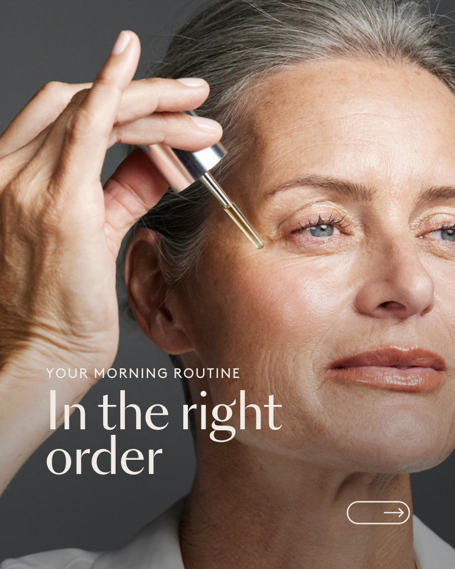 Morning skincare routine social media design