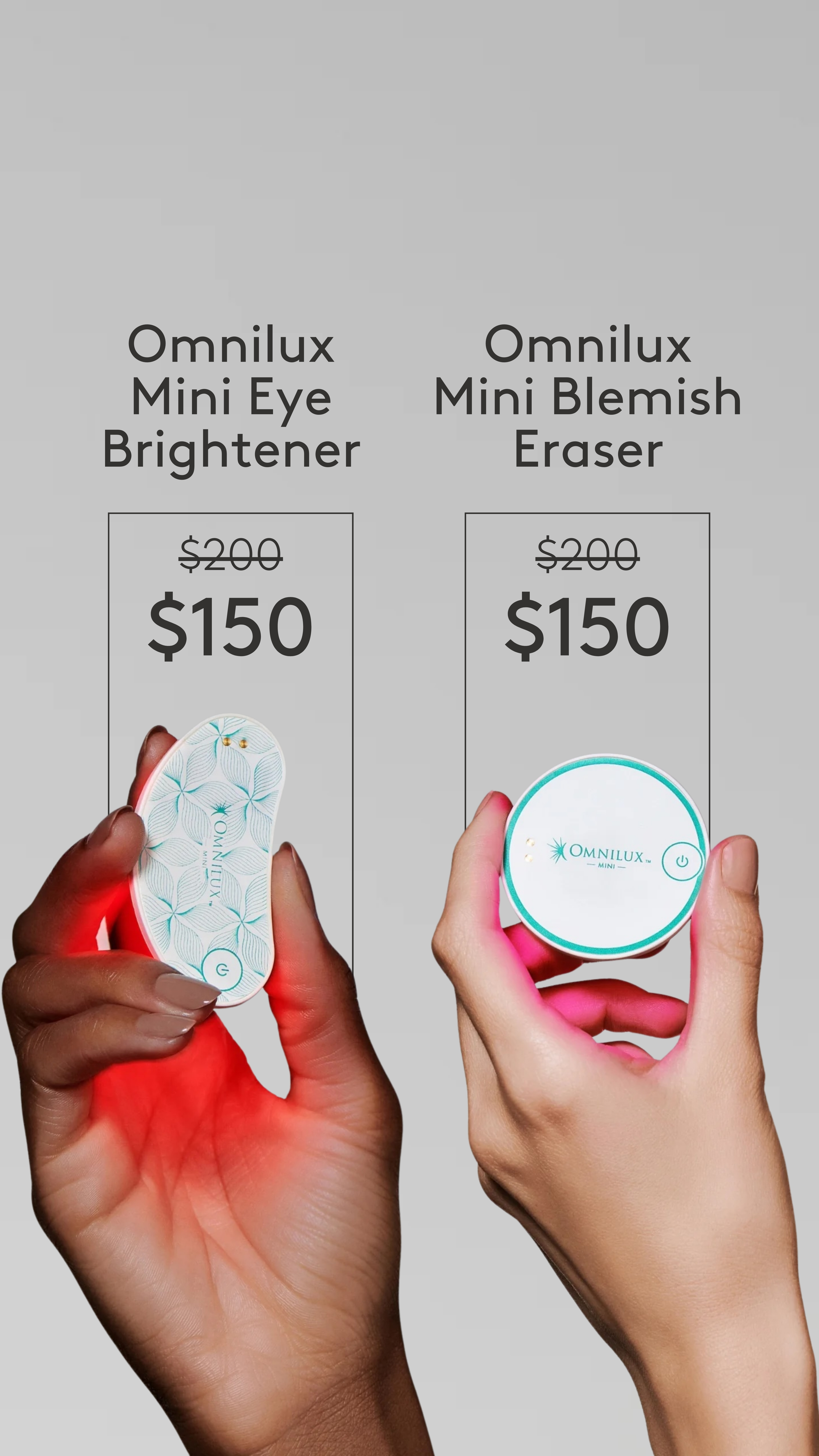 Omnilux Mini product prices social media design