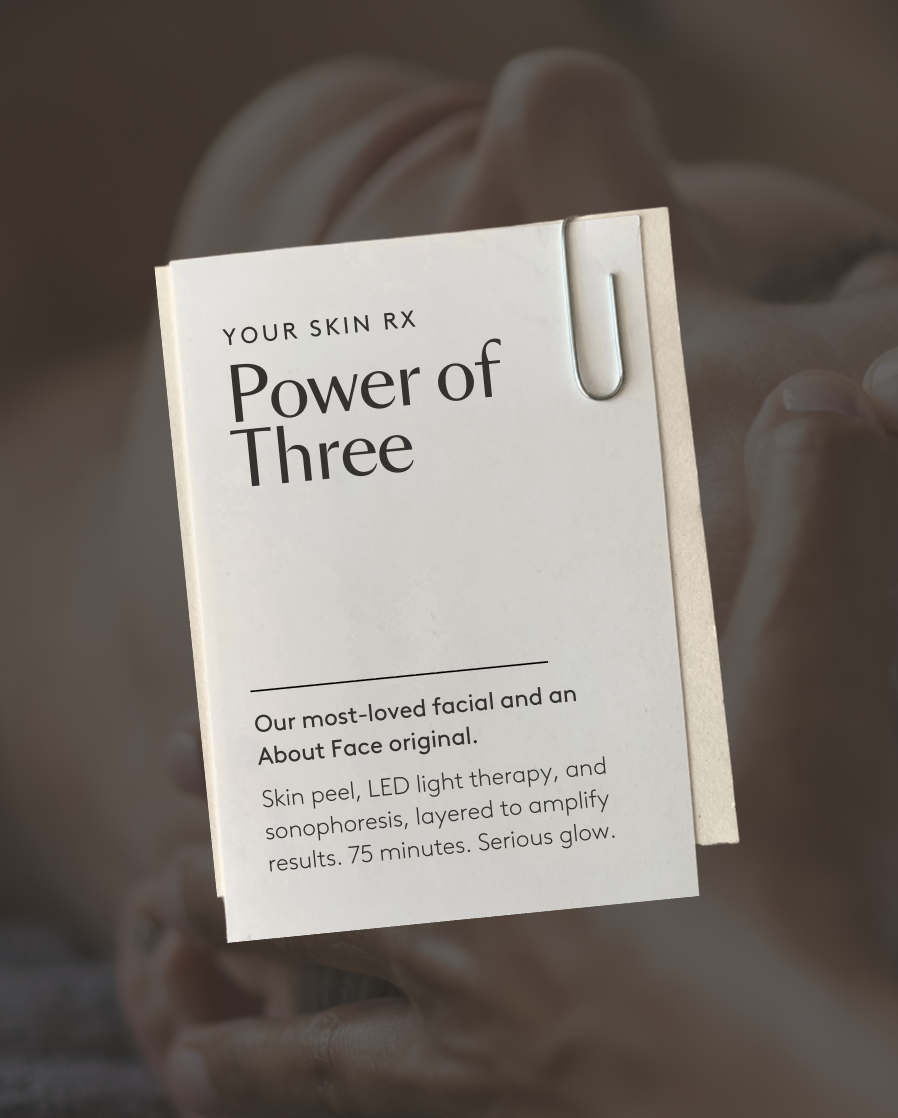 Power of Three skincare social media design