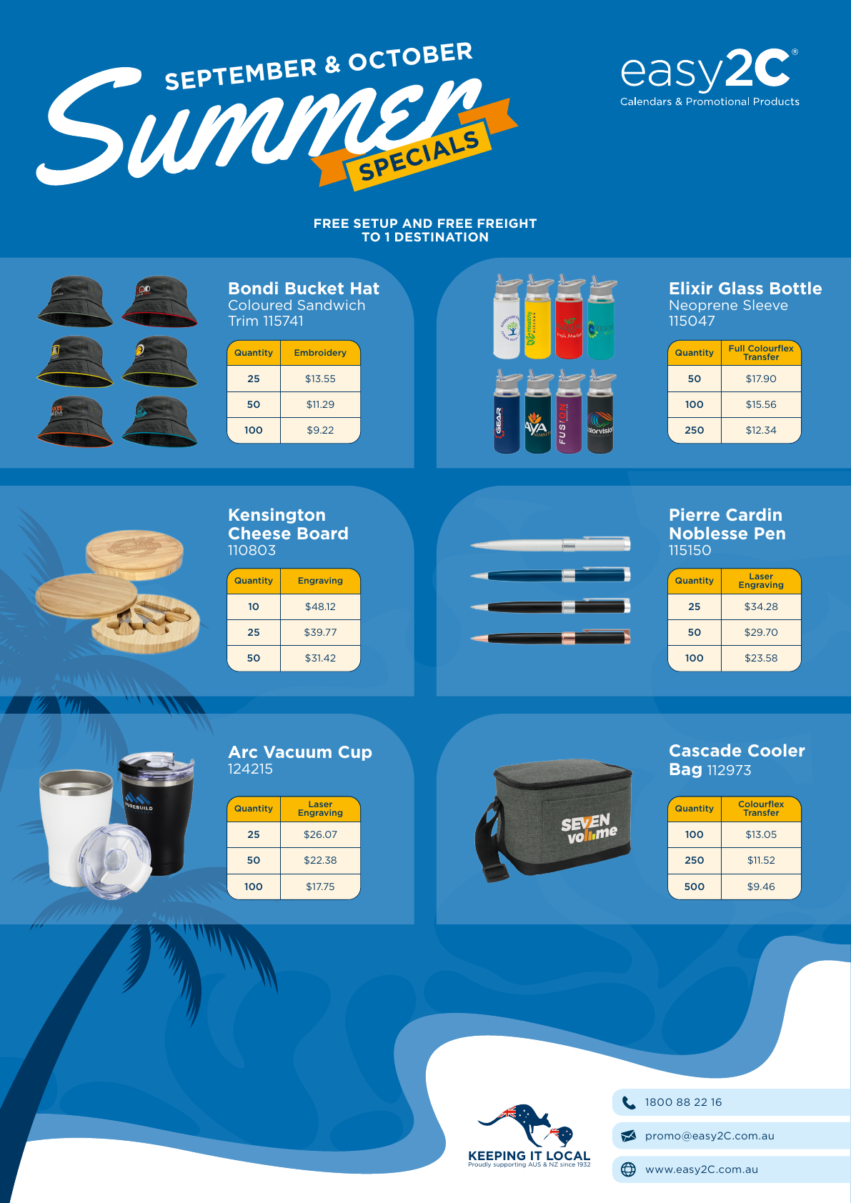 easy2C September and October Summer Specials flyer