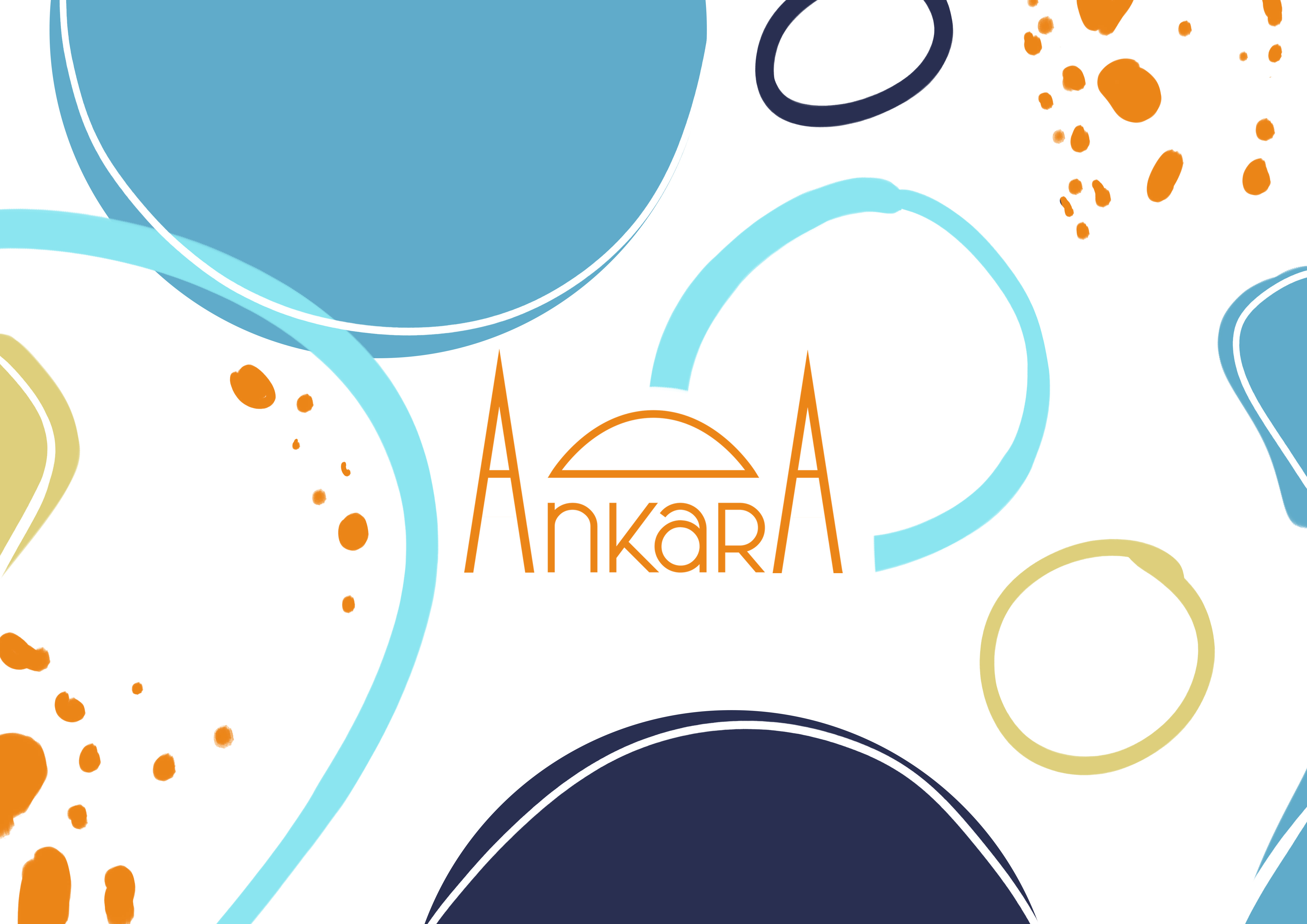 Ankara logo and colourful visual identity pattern