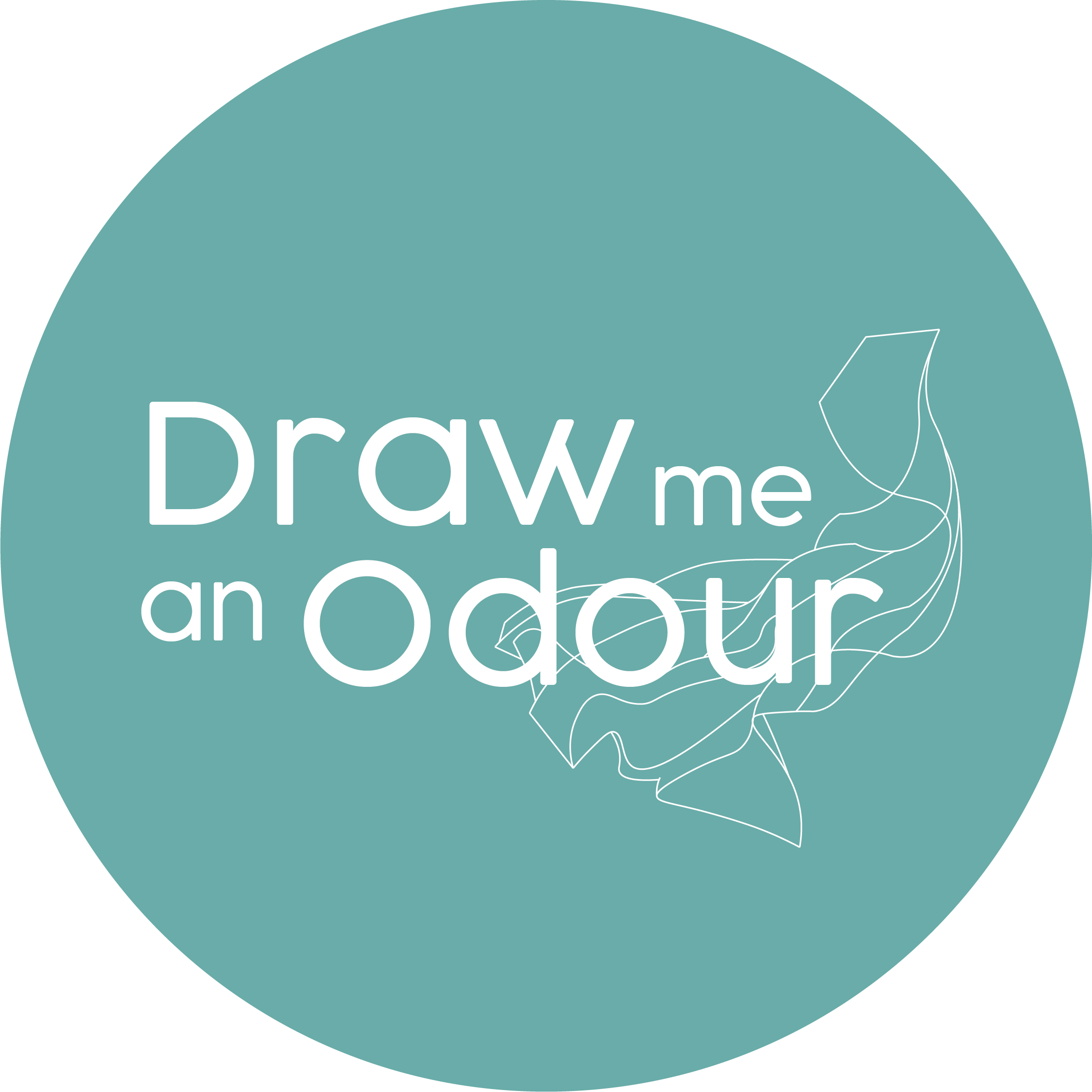 Teal circular Draw me an Odour logo