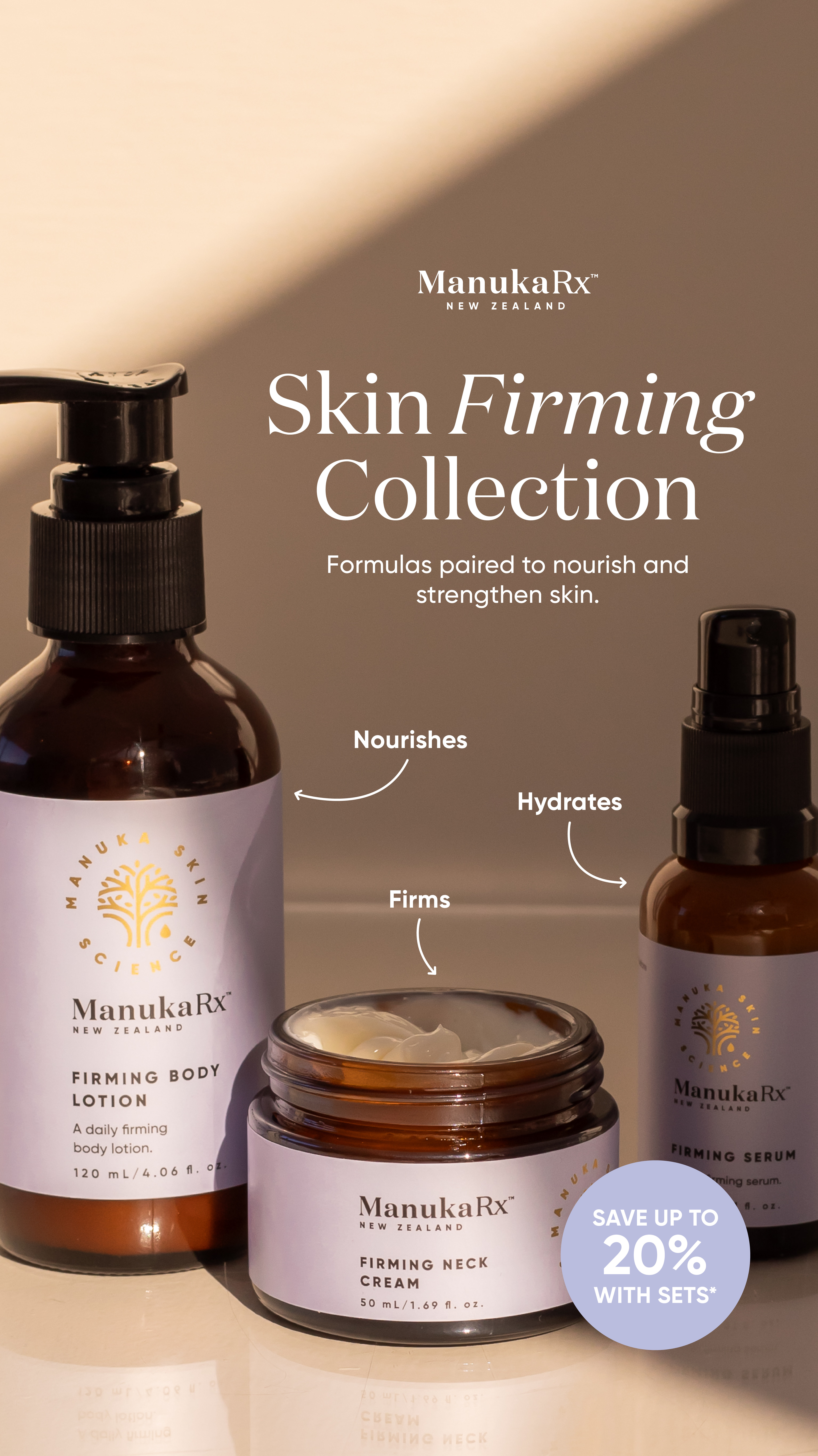 ManukaRx Skin Firming Collection social media design