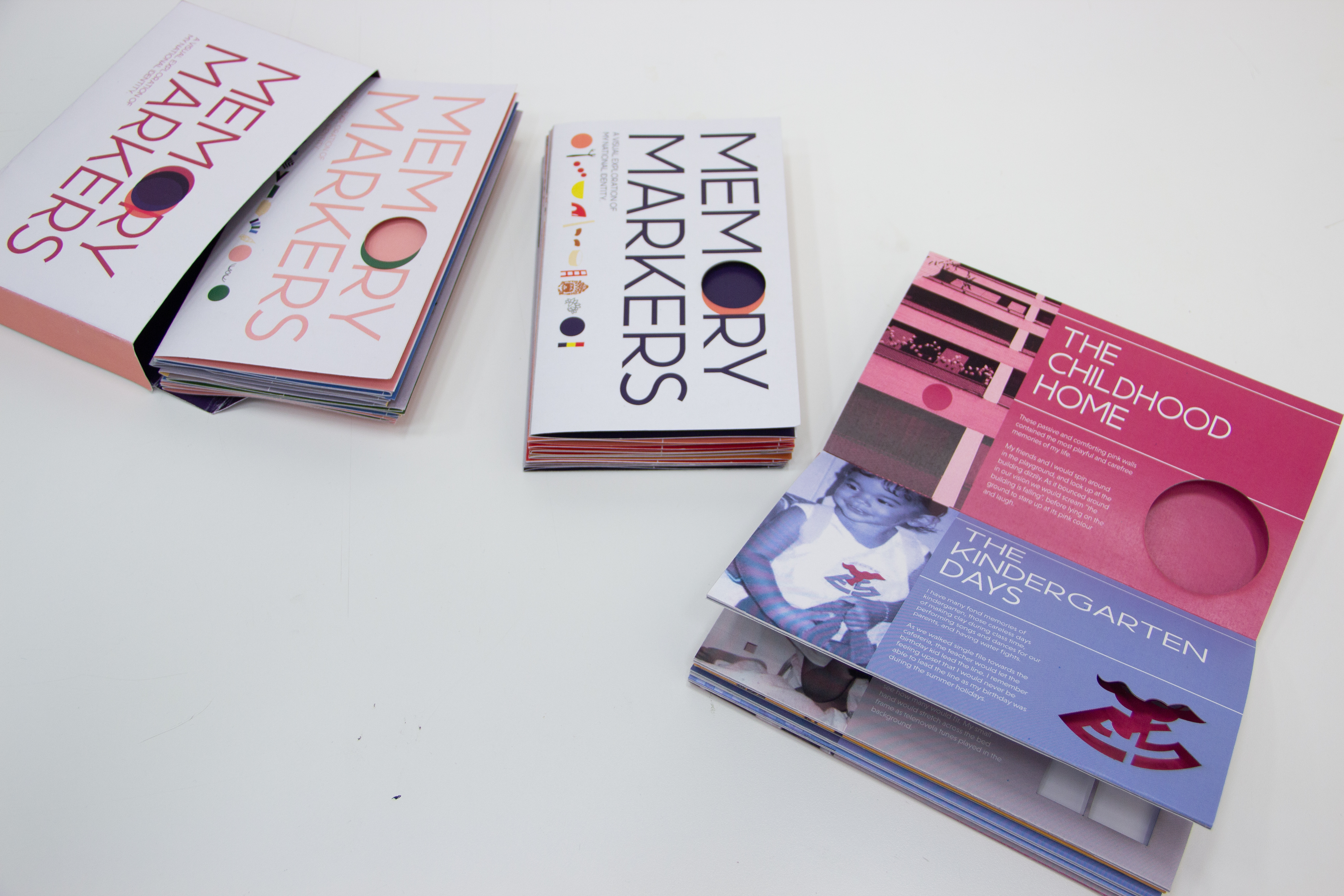 Memory Markers booklets and an open spread